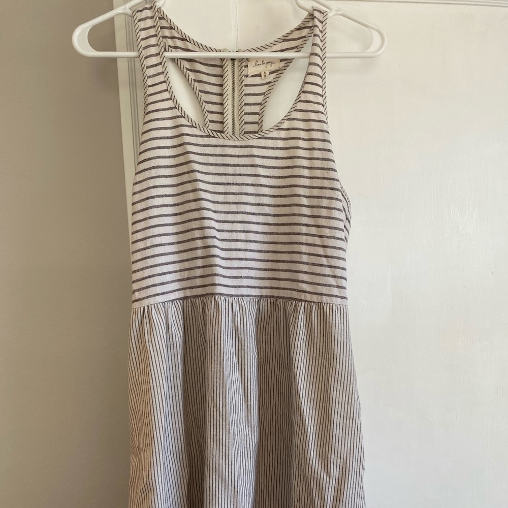 Striped linen dress
